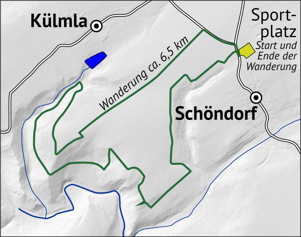 Route der geführten Wanderung 2023